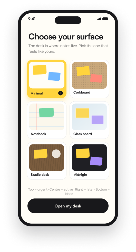 Choose your surface